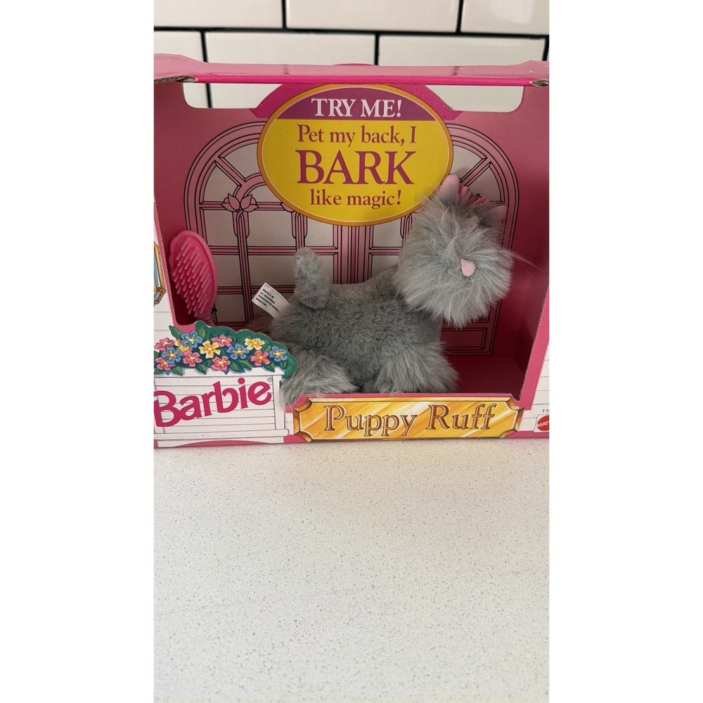 1993 Barbie Puppy Furry Ruff Barking Dog #11069 Toy